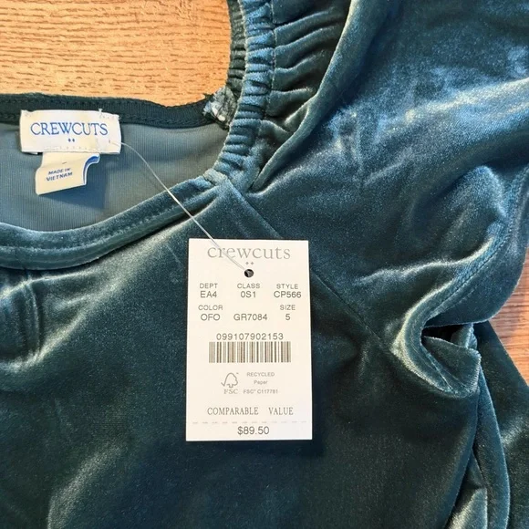 Crewcuts Girls' velvet flutter-sleeve jumpsuit - Picture 3 of 4